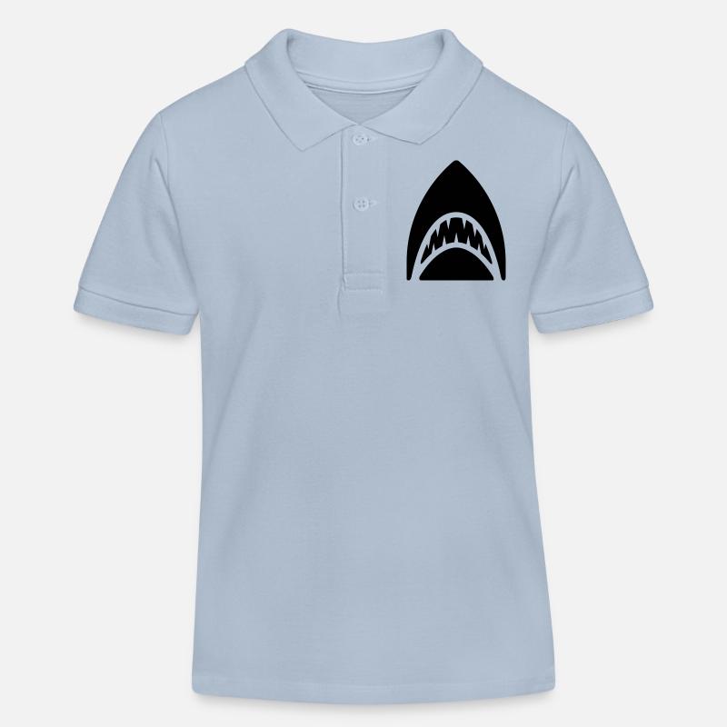 requin - Polo enfant bio Stanley/Stella - bleu ciel