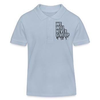 We Will Never Give Up Graffiti - Kinder Organic Poloshirt Mini Sprinter von Stanley/Stella - sky Blue - Vorne