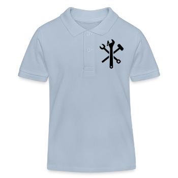 2541614 129621169 mécanicien - Polo enfant bio Stanley/Stella - bleu ciel - Devant