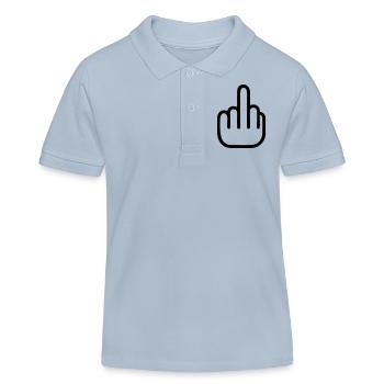 middle finger ★ Mittelfinger - Kinder Organic Poloshirt Mini Sprinter von Stanley/Stella - sky Blue - Vorne