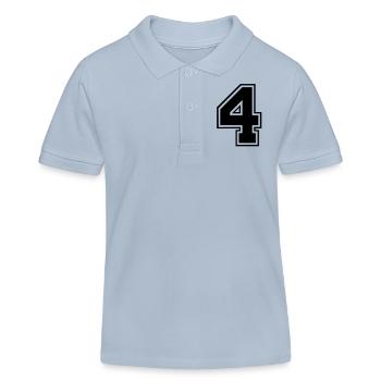 vier - Kinder Organic Poloshirt Mini Sprinter von Stanley/Stella - sky Blue - Vorne