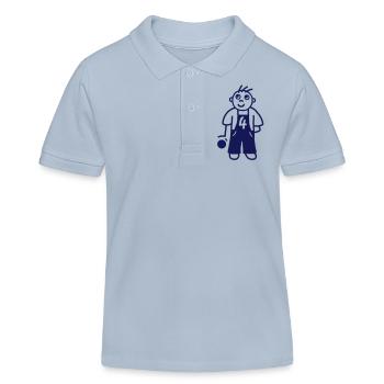 4 ans garçon d'anniversaire - Polo enfant bio Stanley/Stella - bleu ciel - Devant