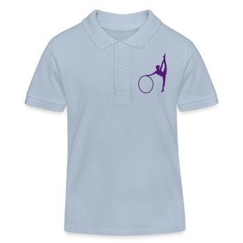 Gymnastique rythmique - Polo enfant bio Stanley/Stella - bleu ciel - Devant