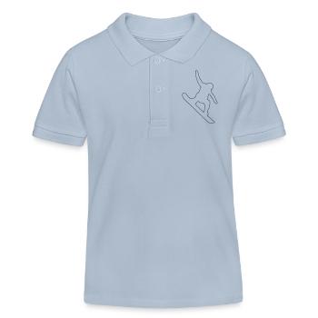 snowboarder fun - Kinder Organic Poloshirt Mini Sprinter von Stanley/Stella - sky Blue - Vorne