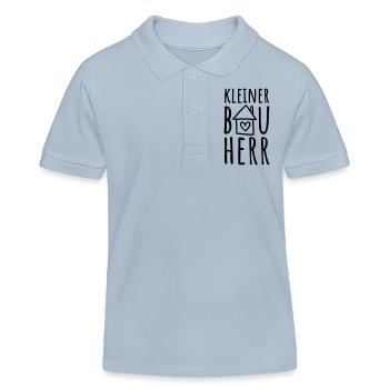 Kleiner Bauherr (Farbwechsel / Farbe änderbar) - Kinder Organic Poloshirt Mini Sprinter von Stanley/Stella - sky Blue - Vorne