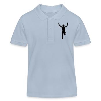 Coureur - Polo enfant bio Stanley/Stella - bleu ciel - Devant