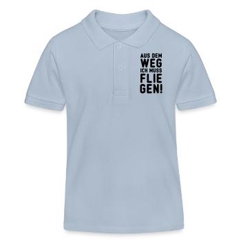 fliegen pilot - Kinder Organic Poloshirt Mini Sprinter von Stanley/Stella - sky Blue - Vorne