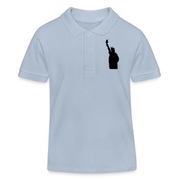 Freiheitsstatue Silhouette - Kinder Organic Poloshirt Mini Sprinter von Stanley/Stella - sky Blue - Vorne