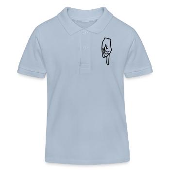pfeil - Kinder Organic Poloshirt Mini Sprinter von Stanley/Stella - sky Blue - Vorne