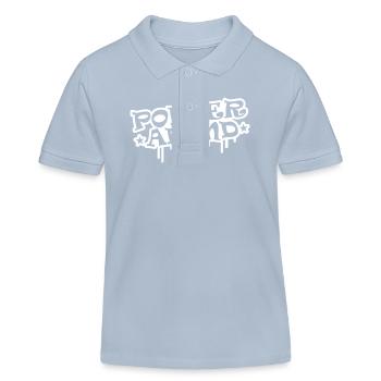 Polterabend Polter Hochzeit - Kinder Organic Poloshirt Mini Sprinter von Stanley/Stella - sky Blue - Vorne