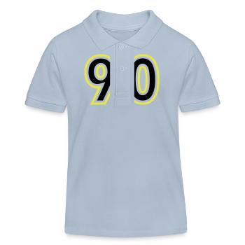 90 Nombre Collège - Polo enfant bio Stanley/Stella - bleu ciel - Devant