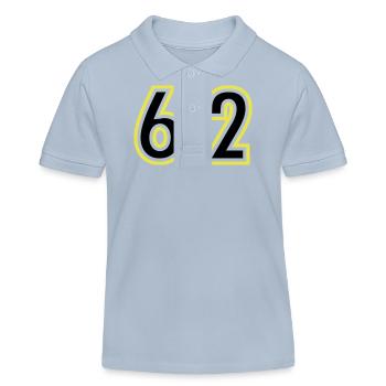 62 Nombre Collège - Polo enfant bio Stanley/Stella - bleu ciel - Devant