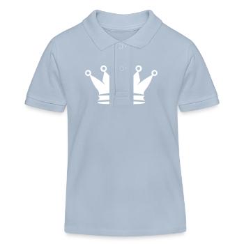 Krone Icon Symbol - Kinder Organic Poloshirt Mini Sprinter von Stanley/Stella - sky Blue - Vorne