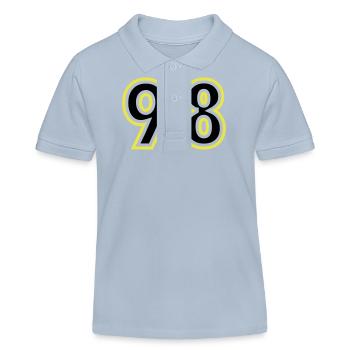 98 Nombre Collège - Polo enfant bio Stanley/Stella - bleu ciel - Devant
