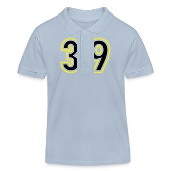 39 Zahl College - Kinder Organic Poloshirt Mini Sprinter von Stanley/Stella - sky Blue - Vorne