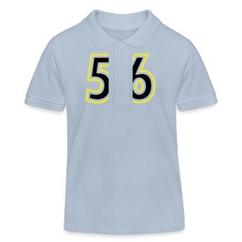 56 Zahl College - Kinder Organic Poloshirt Mini Sprinter von Stanley/Stella - sky Blue - Vorne