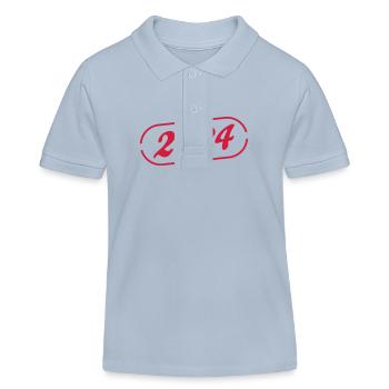 Symbole 2024 - Polo enfant bio Stanley/Stella - bleu ciel - Devant