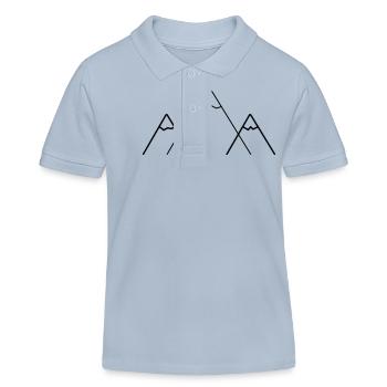 berg logo - Kinder Organic Poloshirt Mini Sprinter von Stanley/Stella - sky Blue - Vorne