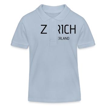 Zurich - Polo enfant bio Stanley/Stella - bleu ciel - Devant