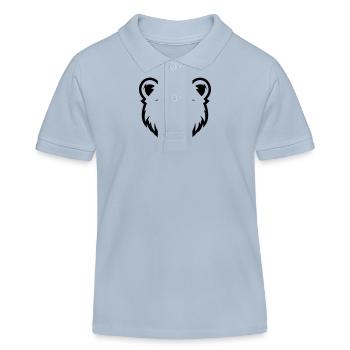 Eisbär Kopf Polar bär - Kinder Organic Poloshirt Mini Sprinter von Stanley/Stella - sky Blue - Vorne