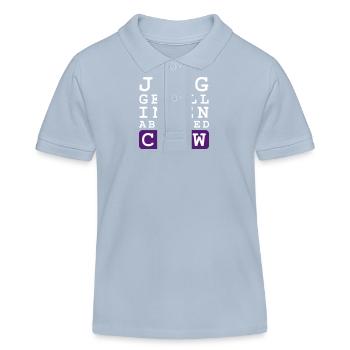 Hen Party Crew Hen - Kids Organic Polo Shirt by Stanley/Stella - sky blue - Front