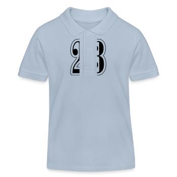23 Symbole numérique - Polo enfant bio Stanley/Stella - bleu ciel - Devant