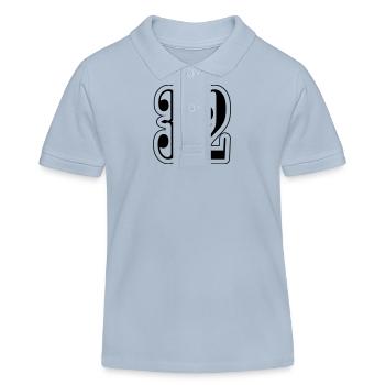 32 Symbole numérique - Polo enfant bio Stanley/Stella - bleu ciel - Devant