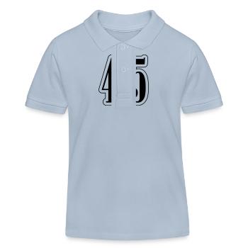 45 Symbole numérique - Polo enfant bio Stanley/Stella - bleu ciel - Devant