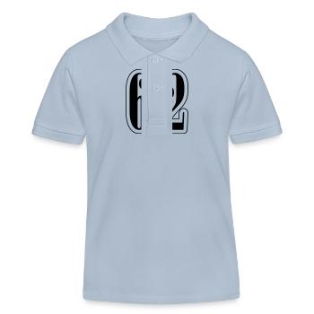 62 Symbole numérique - Polo enfant bio Stanley/Stella - bleu ciel - Devant