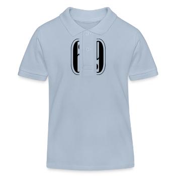 69 Symbole numérique - Polo enfant bio Stanley/Stella - bleu ciel - Devant