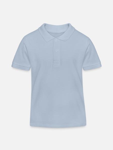 8 Symbole numérique - Polo enfant bio Stanley/Stella - bleu ciel