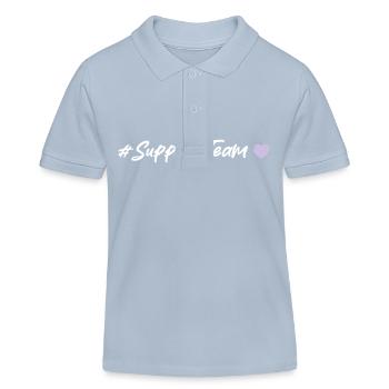 Support Team Herz - Kinder Organic Poloshirt Mini Sprinter von Stanley/Stella - sky Blue - Vorne