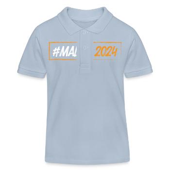 Malle 2024 - Polo enfant bio Stanley/Stella - bleu ciel - Devant