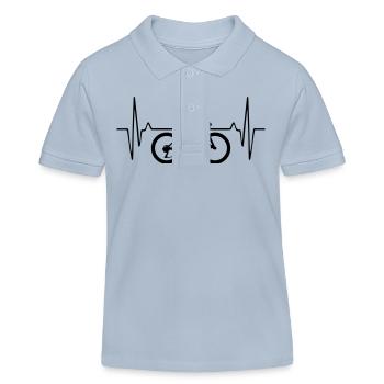 VTT Vélo Femme Fréquence d’impulsion - Polo enfant bio Stanley/Stella - bleu ciel - Devant