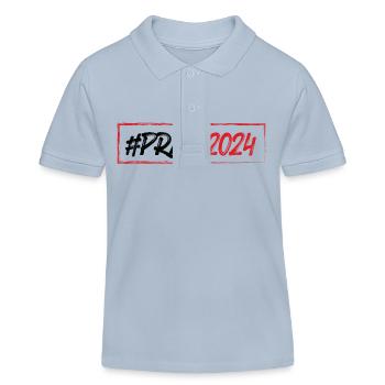 Prague 2024 - Polo enfant bio Stanley/Stella - bleu ciel - Devant