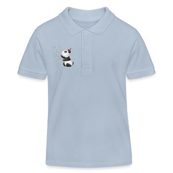 Panda Konfetti Party - Kinder Organic Poloshirt Mini Sprinter von Stanley/Stella - sky Blue - Vorne