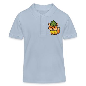 Bud fox - Kids Organic Polo Shirt by Stanley/Stella - sky blue - Front