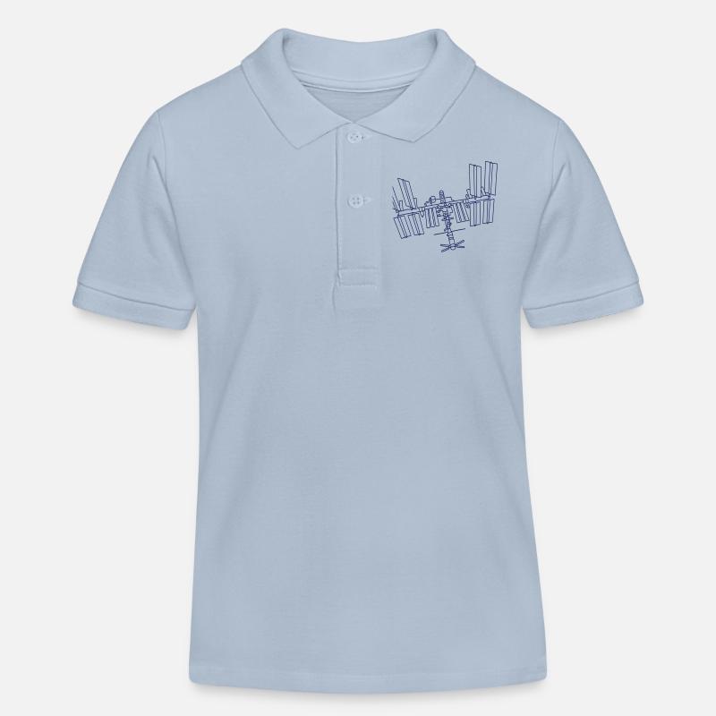 Station spatiale ISS - Polo enfant bio Stanley/Stella - bleu ciel