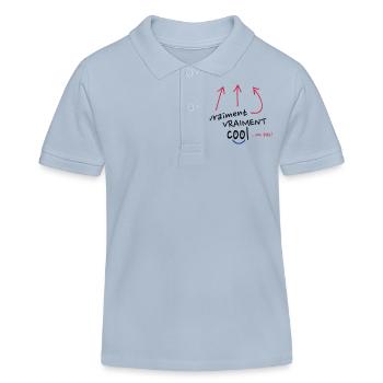 vraiment cool ou pas! - Polo enfant bio Stanley/Stella - bleu ciel - Devant