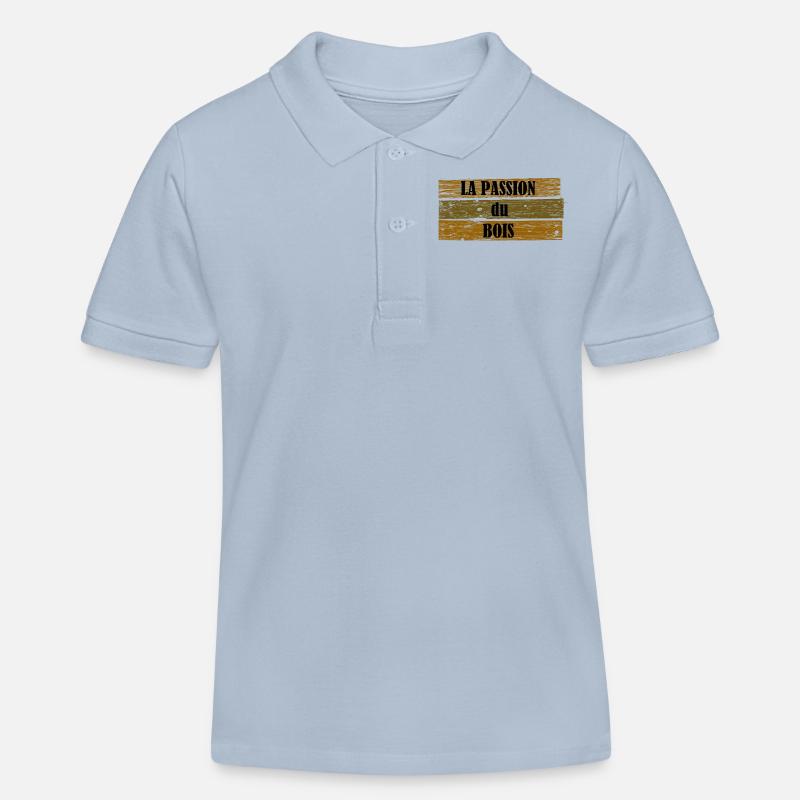 passion bois - Polo enfant bio Stanley/Stella - bleu ciel