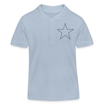 dashed_star_1c - Polo enfant bio Stanley/Stella - bleu ciel - Devant