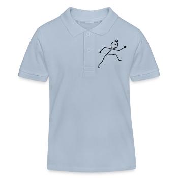 walking_stick_figure_1c - Polo enfant bio Stanley/Stella - bleu ciel - Devant