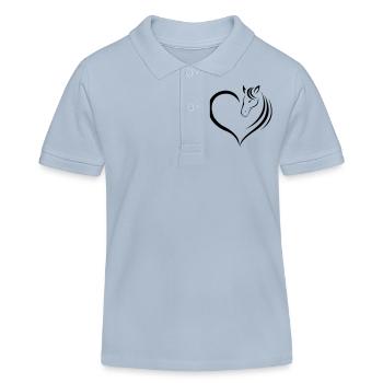 Amants de cheval - Chemise mignonne pour les filles - Polo enfant bio Stanley/Stella - bleu ciel - Devant