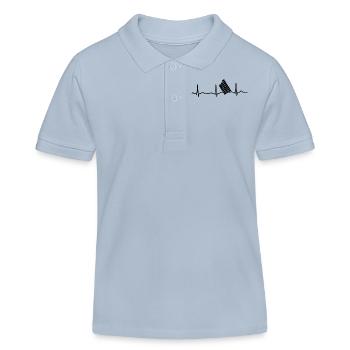 EKG HEARTSCHLAG CHOCOLATE chocolate Black - Kids Organic Polo Shirt by Stanley/Stella - sky blue - Front