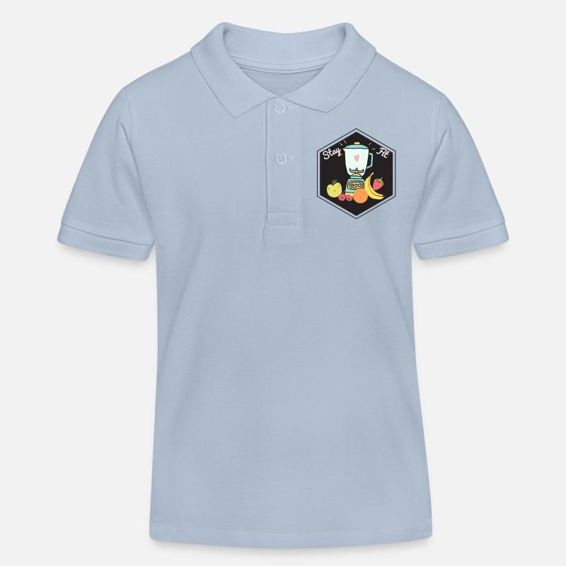 Restez en forme - Polo enfant bio Stanley/Stella - bleu ciel