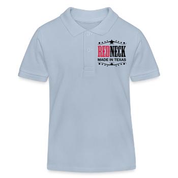 Redneck - Made in Texas - Kinder Organic Poloshirt Mini Sprinter von Stanley/Stella - sky Blue - Vorne