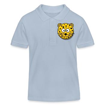 Leopard - Kinder Organic Poloshirt Mini Sprinter von Stanley/Stella - sky Blue - Vorne