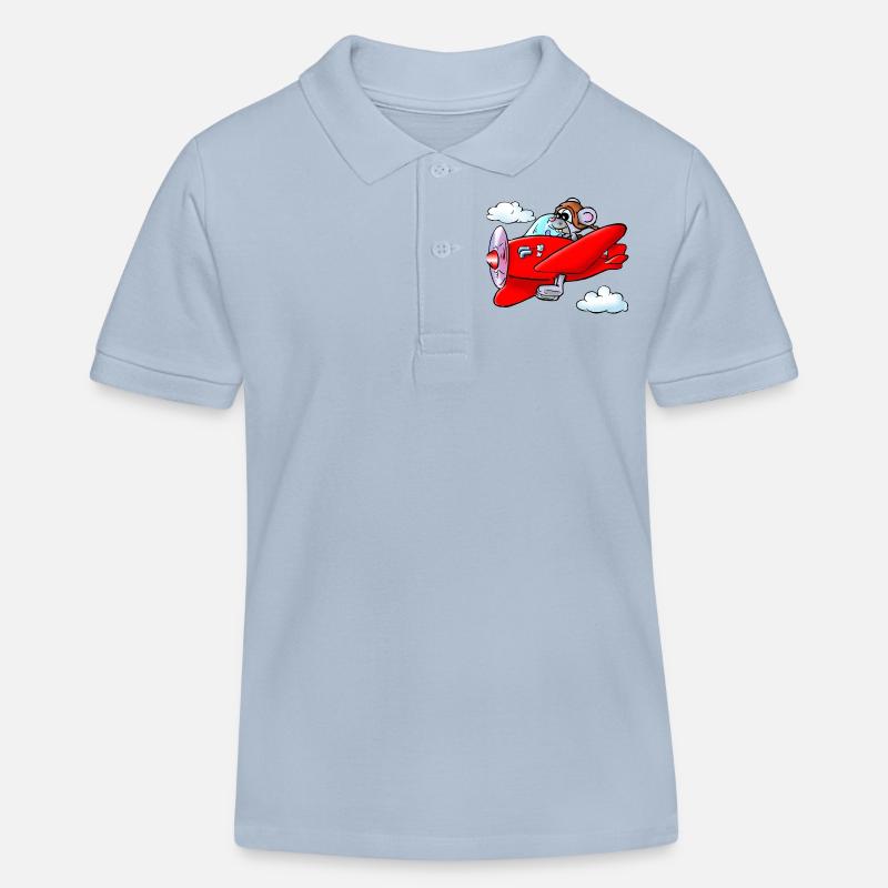 Flugmaus - Kinder Organic Poloshirt Mini Sprinter von Stanley/Stella - sky Blue