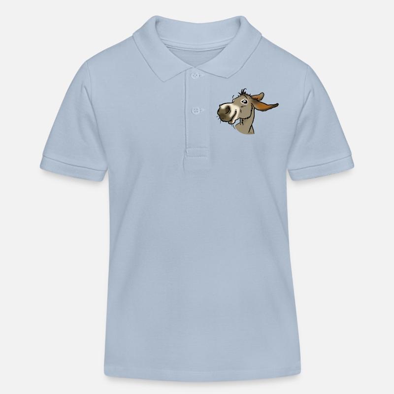 Ane lächelnd grau - Kinder Organic Poloshirt Mini Sprinter von Stanley/Stella - sky Blue