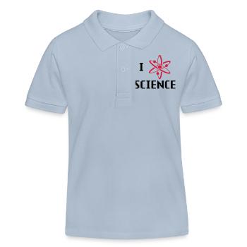i heart science - Polo enfant bio Stanley/Stella - bleu ciel - Devant